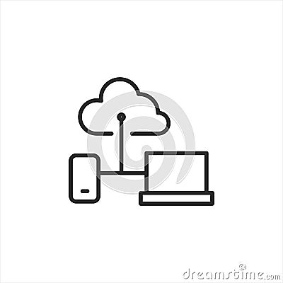 Cloud Computing Connectivity Icon Vector Illustration