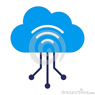 Cloud computing and data management icon Vector Illustration