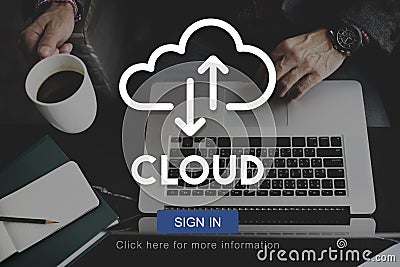 Cloud Computing Database Server Network Concept Stock Photo