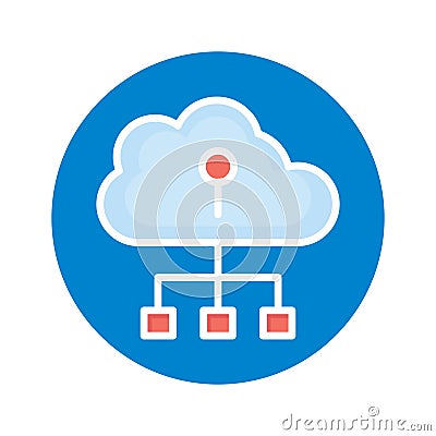 Cloud computing icon which can easily modify or edit Vector Illustration