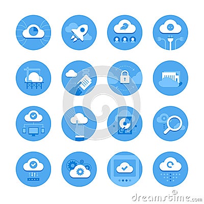 Cloud Computing Icons Vector Illustration