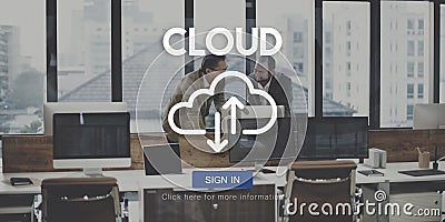 Cloud Computing Network Storage Technology Data Concept Stock Photo