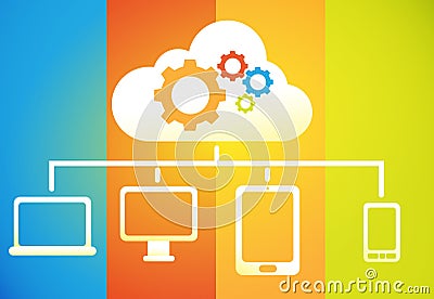 Cloud computing Stock Photo