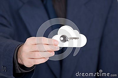 Cloud computing security Stock Photo