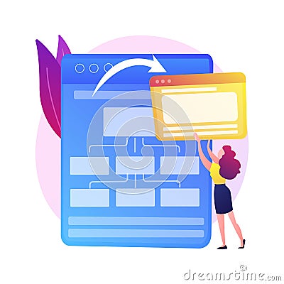 Cloud computing service, web hosting vector concept metaphor. Vector Illustration
