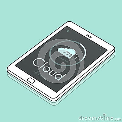 Cloud Computing Storage Data Share Concept Stock Photo