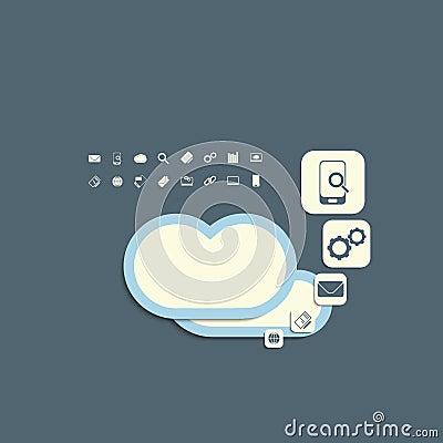 Cloud computing Stock Photo