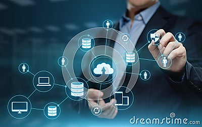 Cloud Computing Technology Internet Storage Network Concept Stock Photo