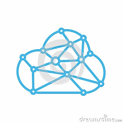 Cloud Connect logo design template Vector Illustration