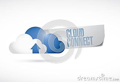 Cloud connect message illustration design Cartoon Illustration