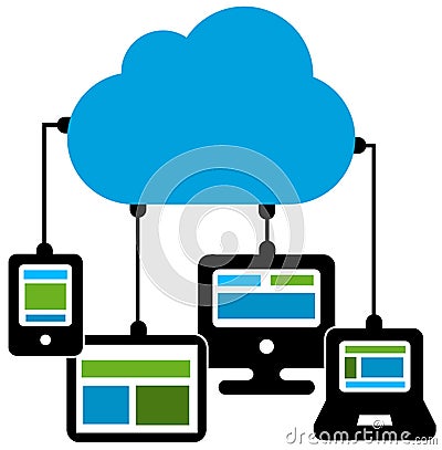 Cloud connection Stock Photo