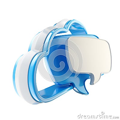 Cloud conversation share talk icon Stock Photo