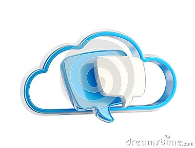 Cloud conversation share talk icon Stock Photo