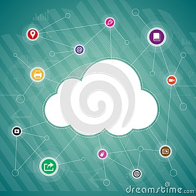 Cloud Copyspace Vector Illustration