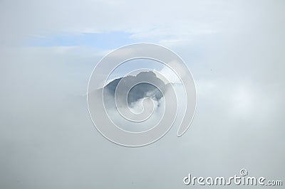 Cloud covered mountain of Yunhe County China Stock Photo