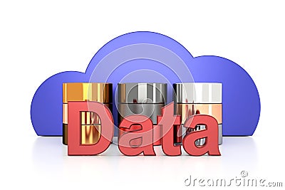 Cloud data center design. 3D rendering Stock Photo