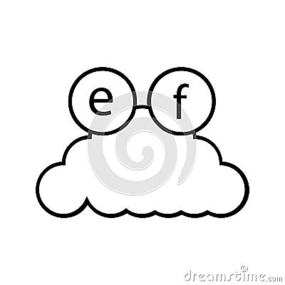 CLOUD DATA Editable and Resizeable Vector Icon Vector Illustration