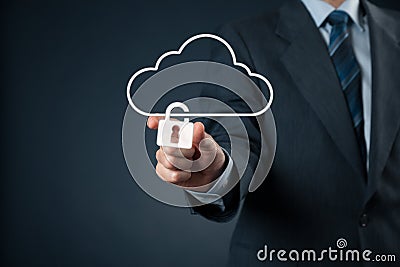 Cloud data security Stock Photo