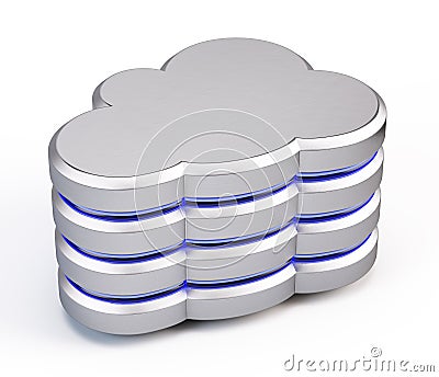 Cloud database icon Stock Photo
