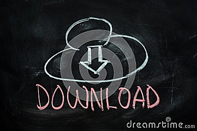 Cloud download Stock Photo