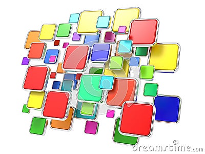 Cloud of Empty Program Icons. Software Concept. Stock Photo