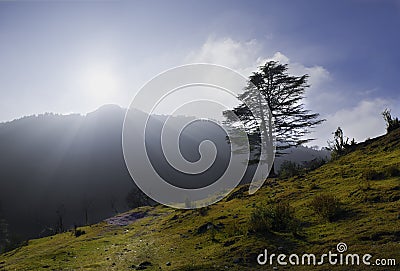 Cloud End in Uttarakhand Stock Photo