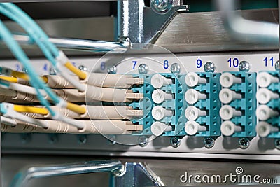Cloud Fiber optical connection redundancy Stock Photo