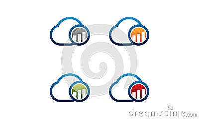 Cloud Finance Logo Vector Illustration