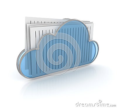 Cloud folder Stock Photo