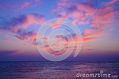 A cloud in the form of a heart. Beautiful sky. Love. Valentine`s day concept Stock Photo