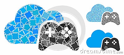 Cloud game controller Mosaic Icon of Humpy Parts Stock Photo