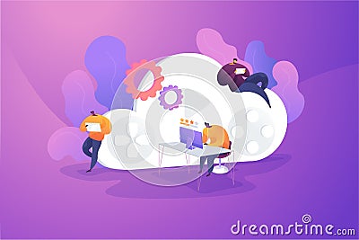 Cloud gaming vector illustration. Vector Illustration