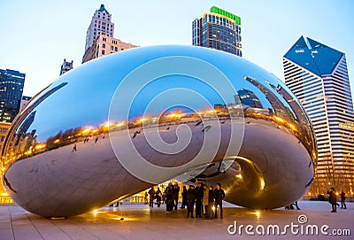 Cloud Gate Editorial Stock Photo