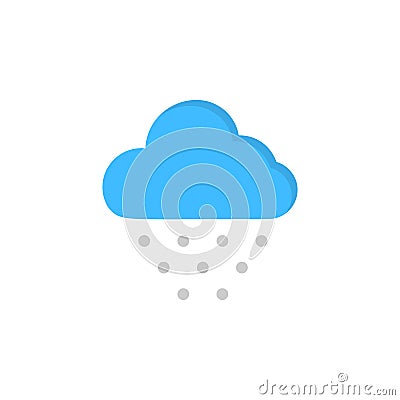 Cloud hail icon. Simple line, outline vector of two color weather icons for ui and ux, website or mobile application Stock Photo