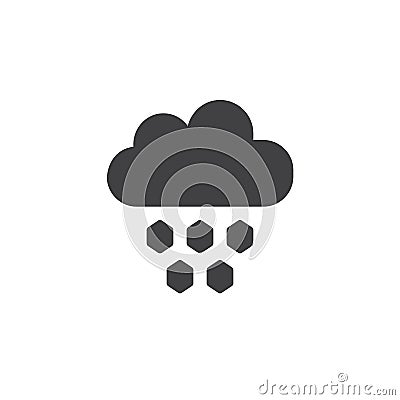 Cloud hail icon vector Vector Illustration