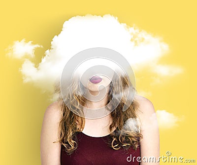 Cloud Hidden Dilemma Depression Bliss Stock Photo