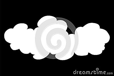 Cloud icon. Abstract white cloudscape icon symbol. Shapes in flat style. Vector cloudy design element Vector Illustration