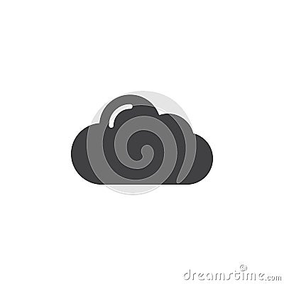 Cloud icon vector, filled flat sign, solid pictogram isolated on white Vector Illustration