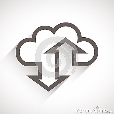 Cloud icon. Vector Illustration