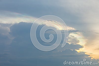 Cloud iridescence Stock Photo