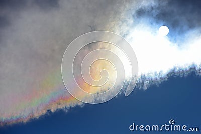 Cloud iridescence Stock Photo