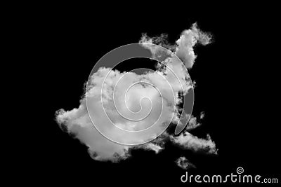 Cloud isolated on black background,Textured Smoke,Abstract black Stock Photo