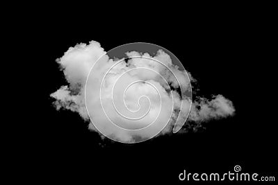 Cloud isolated on black background,Textured Smoke,Brush clouds,Abstract black Stock Photo