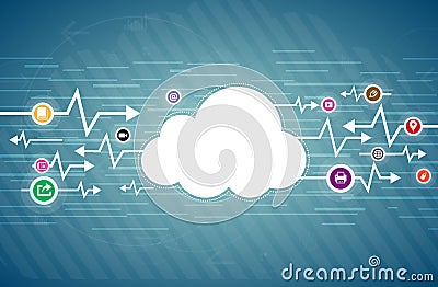 Cloud Life Vector Illustration