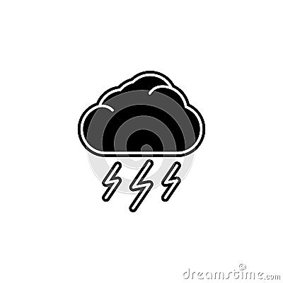 Cloud, lighting icon. Simple glyph, flat vector of autumn icons for ui and ux, website or mobile application Stock Photo