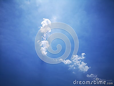 A cloud like cotton is floating in the sky Stock Photo