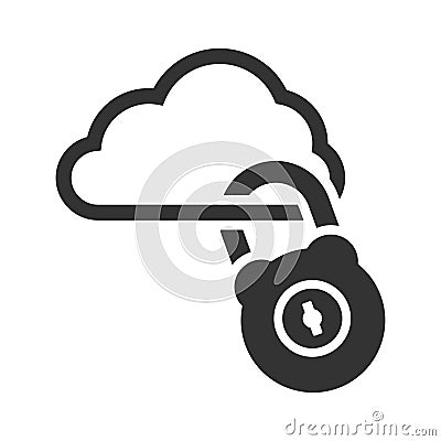 Cloud lock icon Vector Illustration