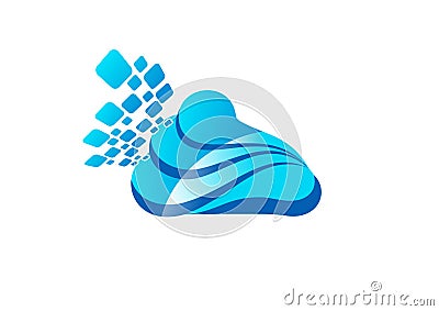 Cloud logo design Vector Illustration