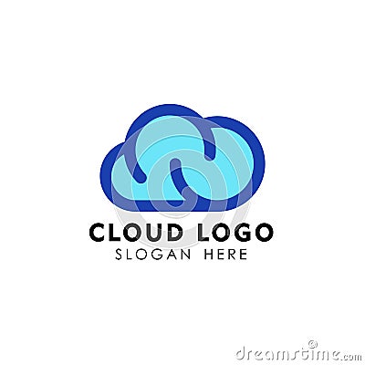 Cloud logo design template vector icon Vector Illustration