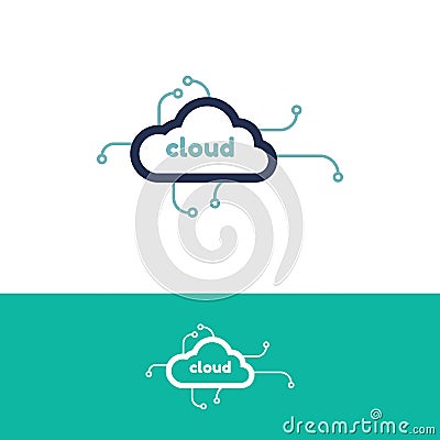 Cloud logo design vector template Vector Illustration